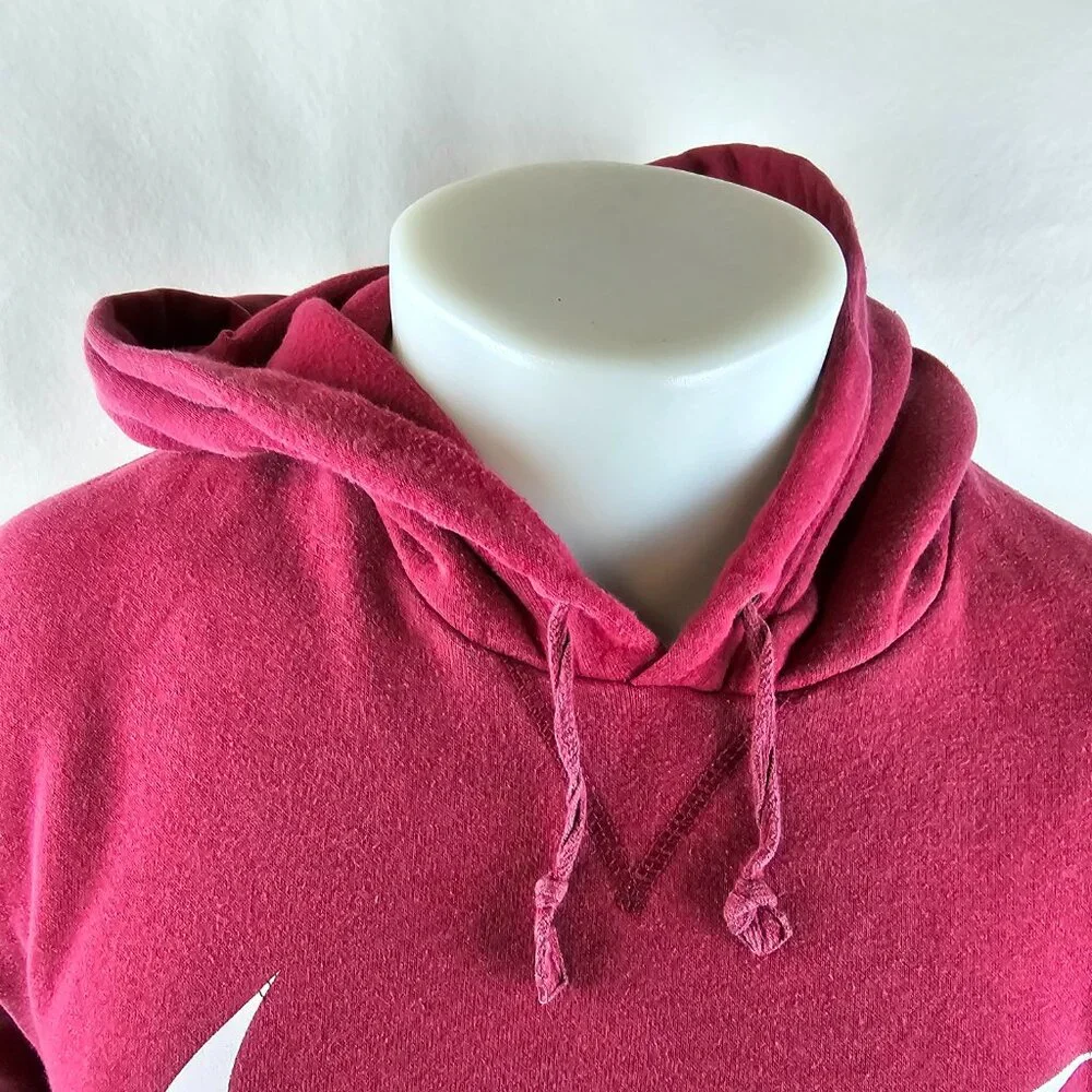 Nike Sweatshirt Mens Large Red Hoodie Sportswear Athletisure Swoosh Casual Sport - Picture 2 of 12